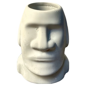 高鼻摩艾新款水泥花盆 台灣手工製作 透氣良好  1個