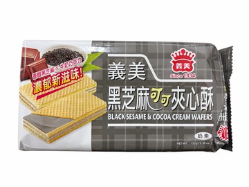 義美-黑芝麻可可夾心酥152克x2包