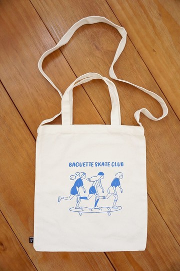 dearproject手工絹印斜背手提兩用包－法國麵包