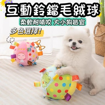【威杰爾】互動鈴鐺毛絨球 發聲球玩具 狗狗毛絨玩具 啃咬玩具 狗狗互動玩具 寵物球玩具 大狗玩具 鈴鐺球 【G041】