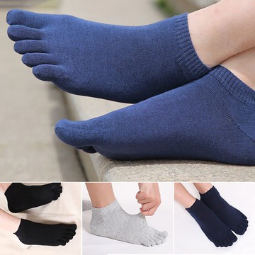 3/5/10雙五指襪男棉春夏短筒襪子吸汗透氣大碼男士分腳趾男襪防臭