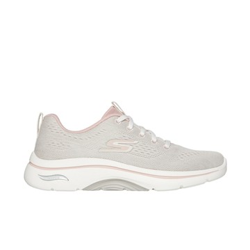 Skechers Go Walk Arch Fit 2.0 [125311NAT] 女 健走 步行鞋 透氣 舒適 米 灰