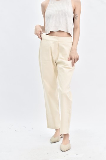 加購優惠(M) winsome 杏色韓牌後鬆緊高腰長褲