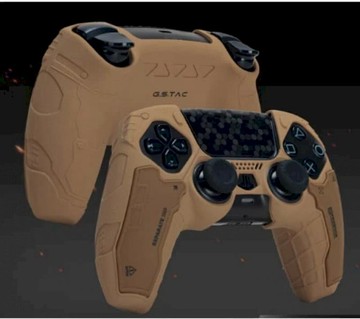 PS5｜PS4 周邊 極想 PS5 手把套 戰術先遣隊 手把保護套 柔軟矽膠 - 沙漠黃
