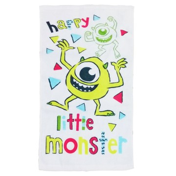 Disney 迪士尼 洗臉巾3件組 精梳棉 超柔軟 吸水性佳  1組  快樂大眼仔 白色 + 綠色