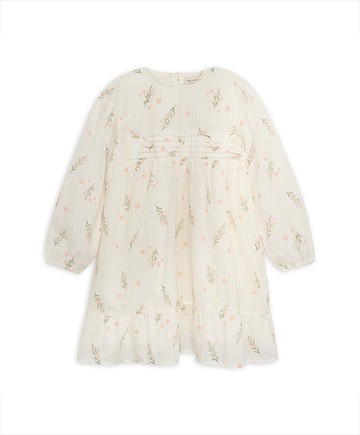 長袖洋裝(蛋酒白)86cm