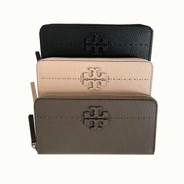 TORY BURCH Magraw系列皮革拉鍊開合長款錢包41847(預購)~【 購物節優惠 ★ 菲尼斯 國際精品 3折起 】