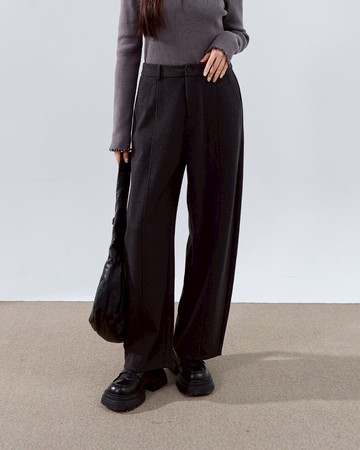 質感毛呢微繭型西裝長褲 兩色售 S/M/L