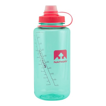 【【蘋果戶外】】NATHAN 出清 NA4321TNLBD 湖水藍 BigShot 大容量運動水壺(1L) 二合一小瓶蓋設計