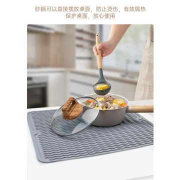 食品級硅膠墊47*20CM硅膠瀝水墊防燙隔熱鍋墊濾水墊廚房浴室可用