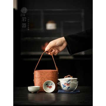 戶外旅游泡茶器便攜式茶具套裝一壺二杯功夫茶具旅行茶具快客杯