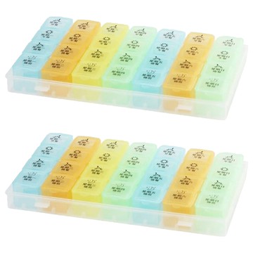 優思居 加大彩虹分隔藥盒  2個