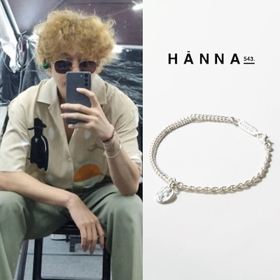 BTS V着用] B383S シルバーブレスレット 正規品 HANNA543】☆B507S ブレスレット ☆BTS V テテ 着用♪ (HANNA543