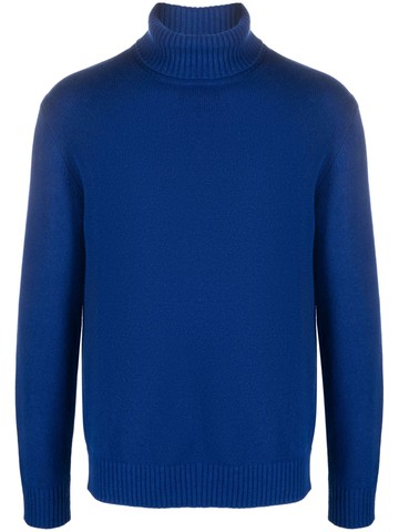 Roberto Collina - roll-neck merino wool jumper - men - Cashmere/Wool - 46 - Blue