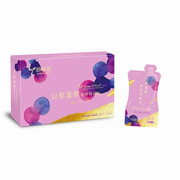 VIGOWAY 威客維 白藜蘆醇美妍精華飲30mlx15包/盒 穀胱甘肽、石榴多酚、花青素、葡萄籽、玫瑰萃取 憨吉小鋪