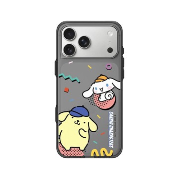 iPhone 17 Pro Max Clear (相機按鈕) 酷墨灰 - 三麗鷗-布丁狗＆大耳狗綜合圖 Mix Characters - 繽紛布丁狗＆大耳狗
