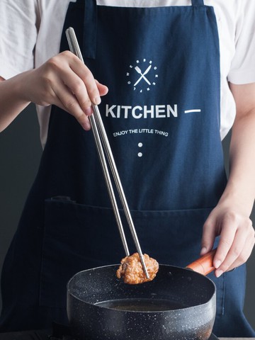 304不銹鋼長筷子加長油炸特長防燙家用防滑 撈面火鍋筷子36cm