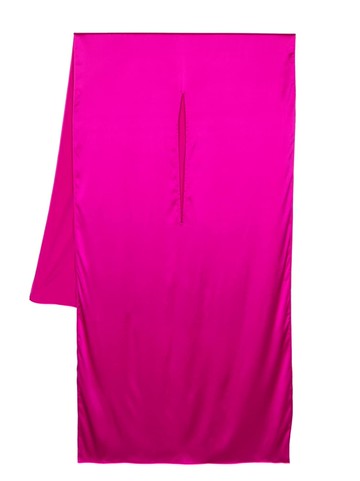Gianluca Capannolo - cut-out detail silk-blend scarf - women - Silk/Elastane - One Size - Pink