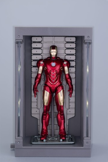 中動 鋼鐵人 Mark IV ＆ 格納庫 4吋人偶
