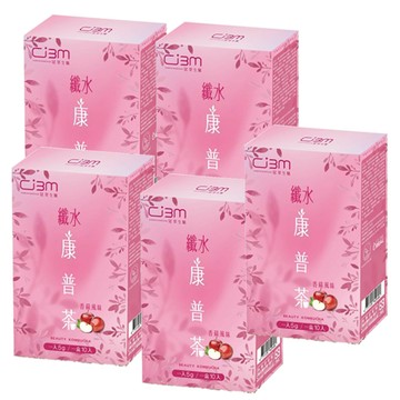 冠軍生醫 即期品/纖水康普茶X5盒(10包/盒/香蘋風味/好選擇)