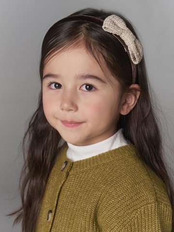 Tweed Suede Metal Decorated Kids Headband