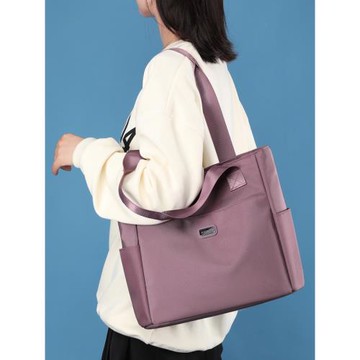 新款大容量托特包尼龍女補習包單肩包牛津布手提包通勤包補課袋