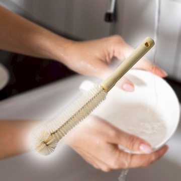 木柄 清潔刷 保溫杯刷 木柄細口 1支入 保溫杯 環保杯 隨行杯 杯刷【小髮廊】DS014987