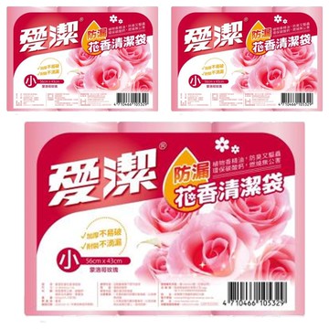 愛潔 防漏花香清潔袋 韌性強抗拉力佳 除臭配方  15L  3包