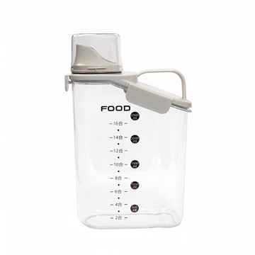 【上手家居】儲米桶-2800ml 白色2800ml(飼料桶/麵粉收納罐/飼料密封罐/米罐/飼料罐)