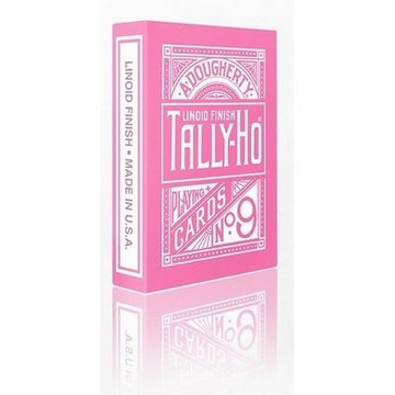 【USPCC 撲克】TALLY-HO PINK ROSE V2 反粉紅圓背 撲克牌-S0998630