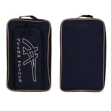 ASICS 鞋袋-台灣製 手提袋 鞋履收納 亞瑟士 3033C103-400 深藍奶茶白