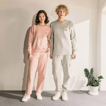 Hang Ten- 華夫格側邊口袋束口褲-男(灰花紗)