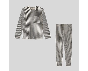 The Sleepy Collection - 兒童兩件式匹馬棉家居服/睡衣 - Stripe