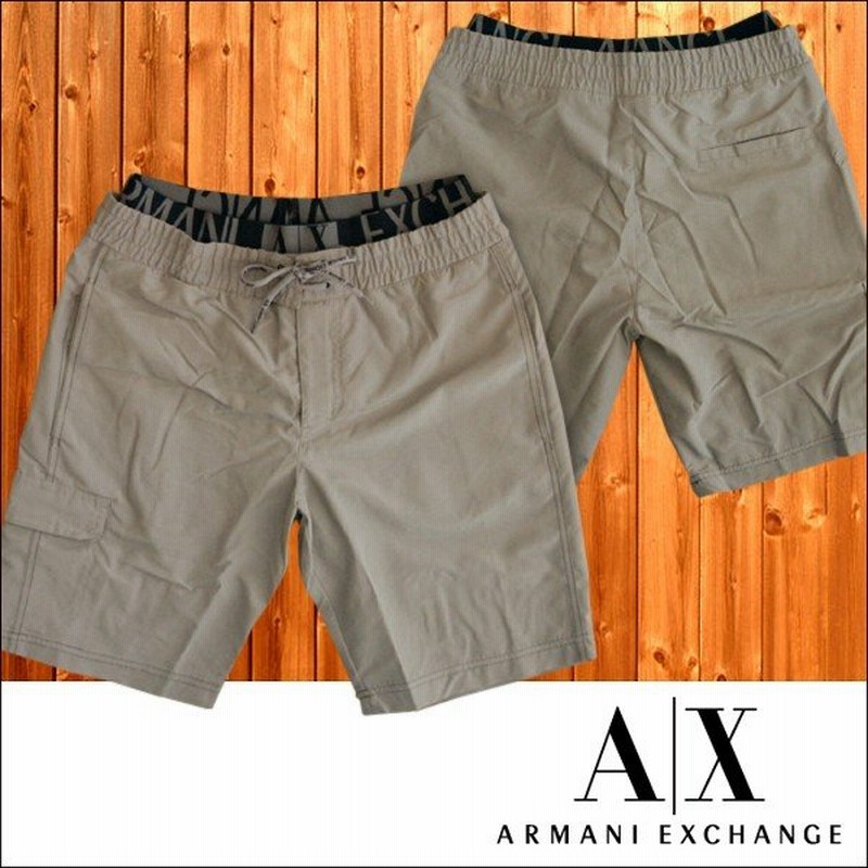 A X Armani Exchange アルマーニエクスチェンジ メンズ 水着 レイヤード グレー インナーメッシュ付き ストレッチ スイムウェア ボードショーツ パンツ サーフ 通販 Lineポイント最大0 5 Get Lineショッピング