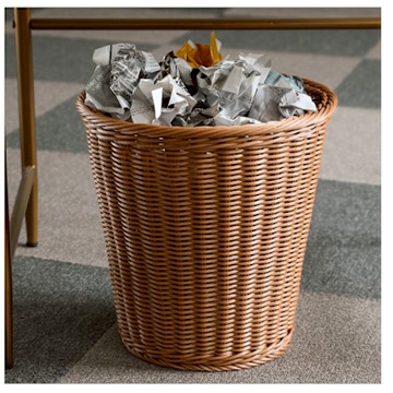 MGSHOP仿藤編收納籃 垃圾桶