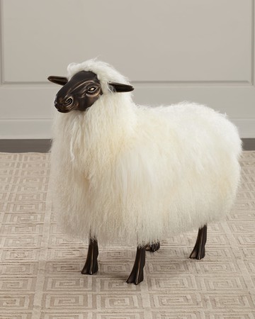 Magali Sheepskin Bench