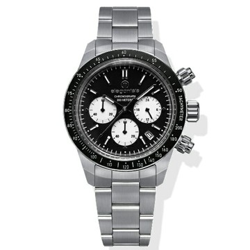 elegantsis 傑本尼氏 JT41QS 經典黑與白三眼計時男錶 ELJT41QS-VB01MA 錶徑41MM｜樂天領券現折★全館特惠中★指定刷卡回饋10%