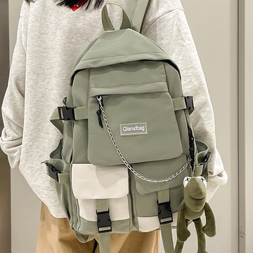 免運出貨✨簡約後背包 日系背包 學院風後背包 學生後背包 ins日系 百搭書包 學生後背包 大容量簡約背包
