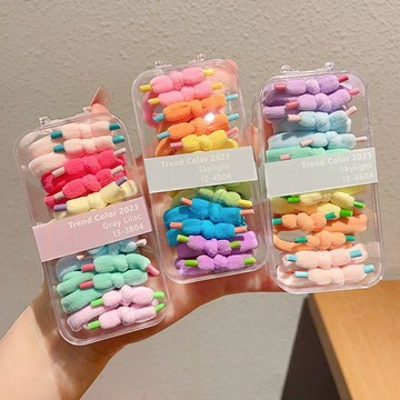 🎀biubiu童裝🎀韓系女孩扎頭髮皮筋高級感新款高彈耐用毛巾圈多巴胺髮圈頭繩