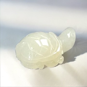 【吉祥‧長壽】冰種黃翡翠烏龜擺飾 | 天然緬甸玉翡翠A貨 | 送禮