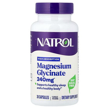Natrol, 甘氨酸鎂，高吸收，30 粒膠囊（每粒膠囊 120 毫克）