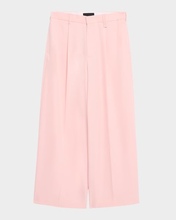Men's Pleated Wide-Leg Trousers