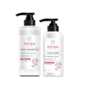 AMIDA 柔順王超柔順護色髮浴+護色髮膜組(500ml+360ml)