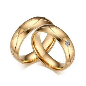 《316小舖》【C512】(優質316鈦鋼戒指-幸福永恆情侶鋼戒/金色對戒/金色戒/金戒指/金尾戒/超商取貨付款免運費)