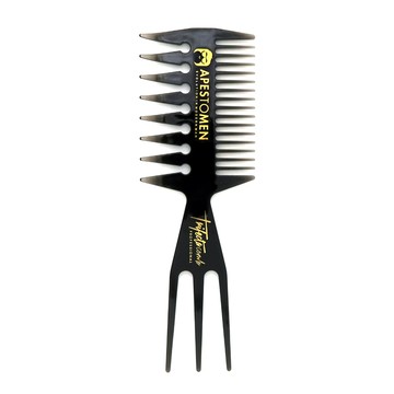 Apestomen 專業多功能三齒梳（油頭梳 油頭造型梳子 扁梳插梳叉梳挑梳 瀏海梳 順髮梳 雙齒梳 扁梳子 剪髮梳