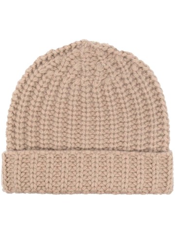 Liska - Heidi cashmere chunky-knit beanie - women - Cashmere - One Size - Neutrals