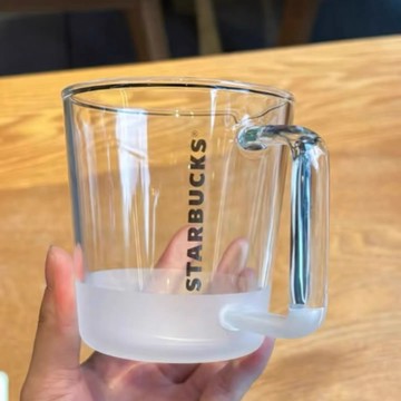 星巴克杯子2026新年禮物清倉特價優惠純白磨砂玻璃杯桌面水杯高顏值透明咖啡杯
