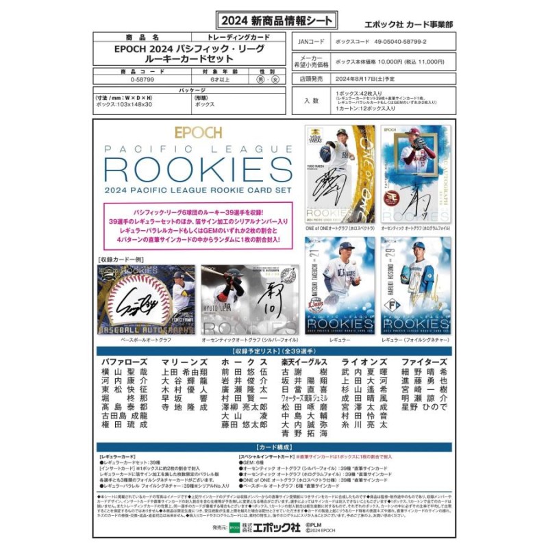 EPOCH 2020 ルーキー ユニフォームカード・レター 7枚限定 佐々木朗希