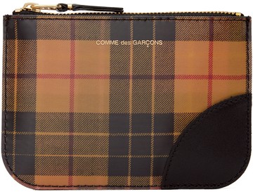 Comme des Garçons Wallets 红色 & 黄色迷你 Lenticular Tartan 手拿包