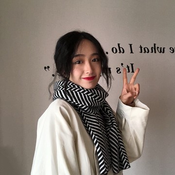 條紋針織毛線圍巾女冬季韓版百搭日系時尚英倫學生情侶款披肩秋冬1入